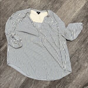 Torrid Navy and White Striped Harper Top